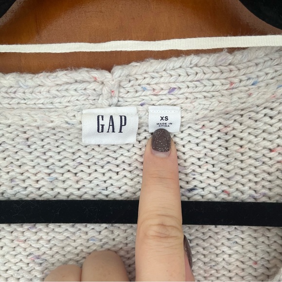 Women's Cream V Neck Sweater - Picture 3 of 3